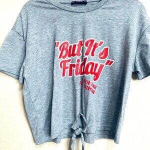 Shien Gray tee short sleeve But It's Friday topsize S normcore baddie streetwear